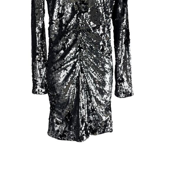 New Isabel Marant Marnela Sequins Cotton Cut Out Dress Silver Size FR36/US4 - Picture 4 of 14